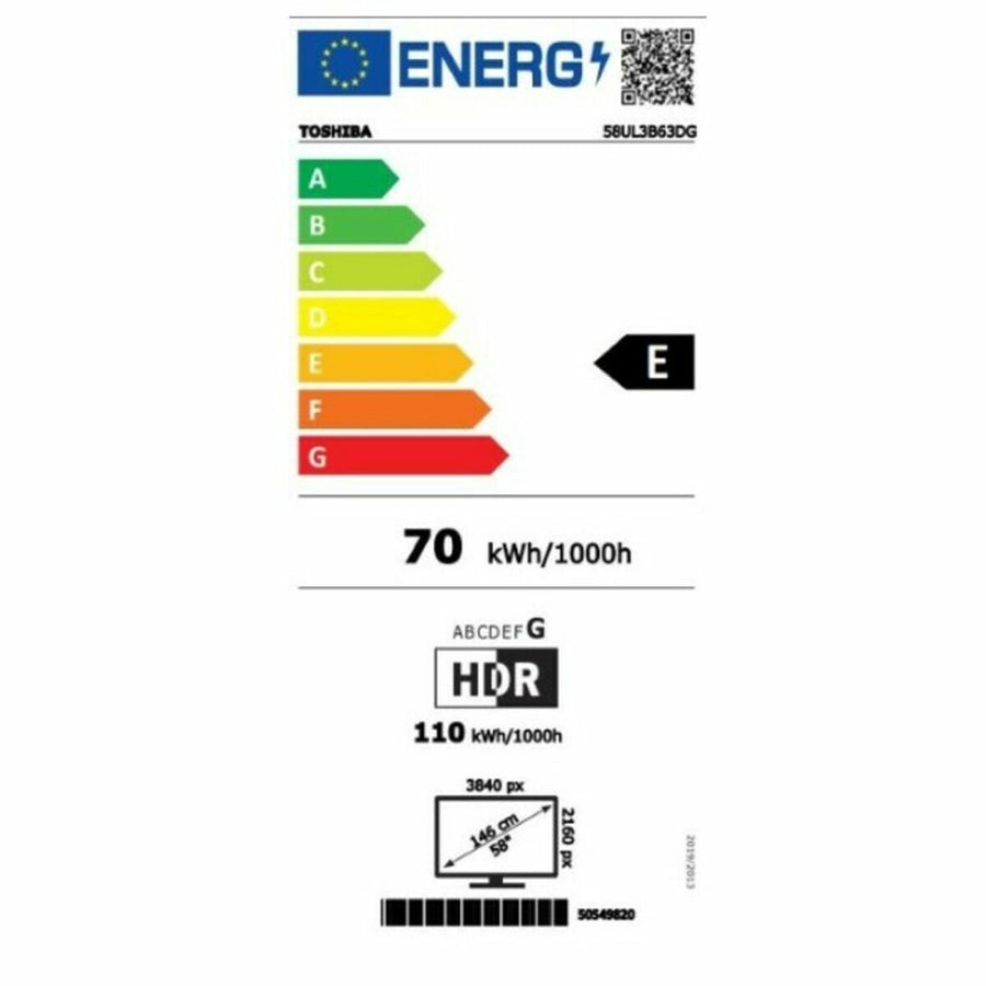 TV intelligente Toshiba 58UL3B63DG 58