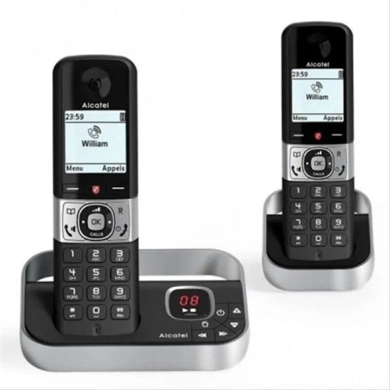 Téléphone Sans Fil Alcatel Versatis F890 DUO DECT Noir/Argenté